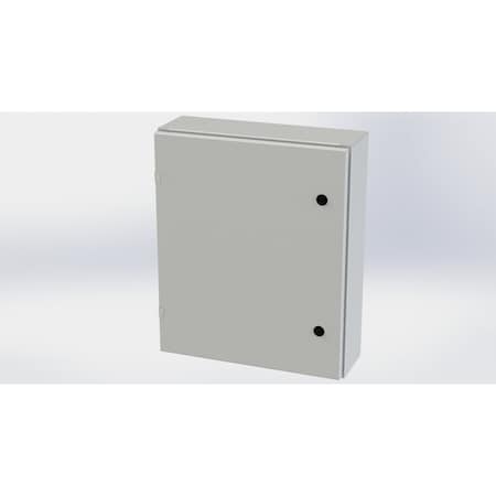 Saginaw Control & Engineering 1/4 Turn Latch Electrical Enclosures, 24 in H, 6 in D, 20 in W, NEMA 3R, 4, 12, 13, Carbon Steel SCE-24EL2006LPLG